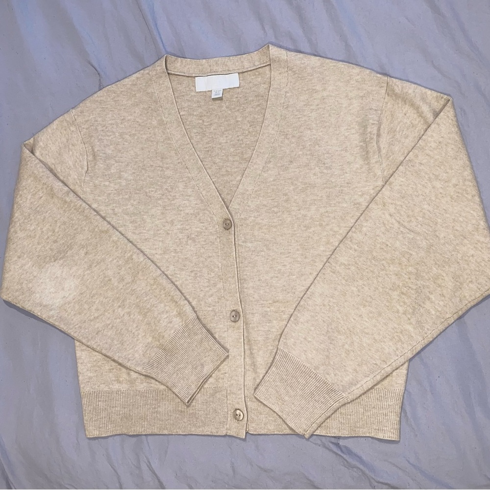 Zara Kid’s Beige Cardigan Sweater